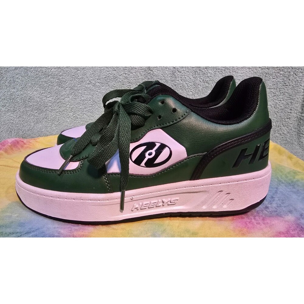 Heelys Rezerve Low Youth 5 Women’s 6 Green White Skate Shoes Wheels EU 36.5